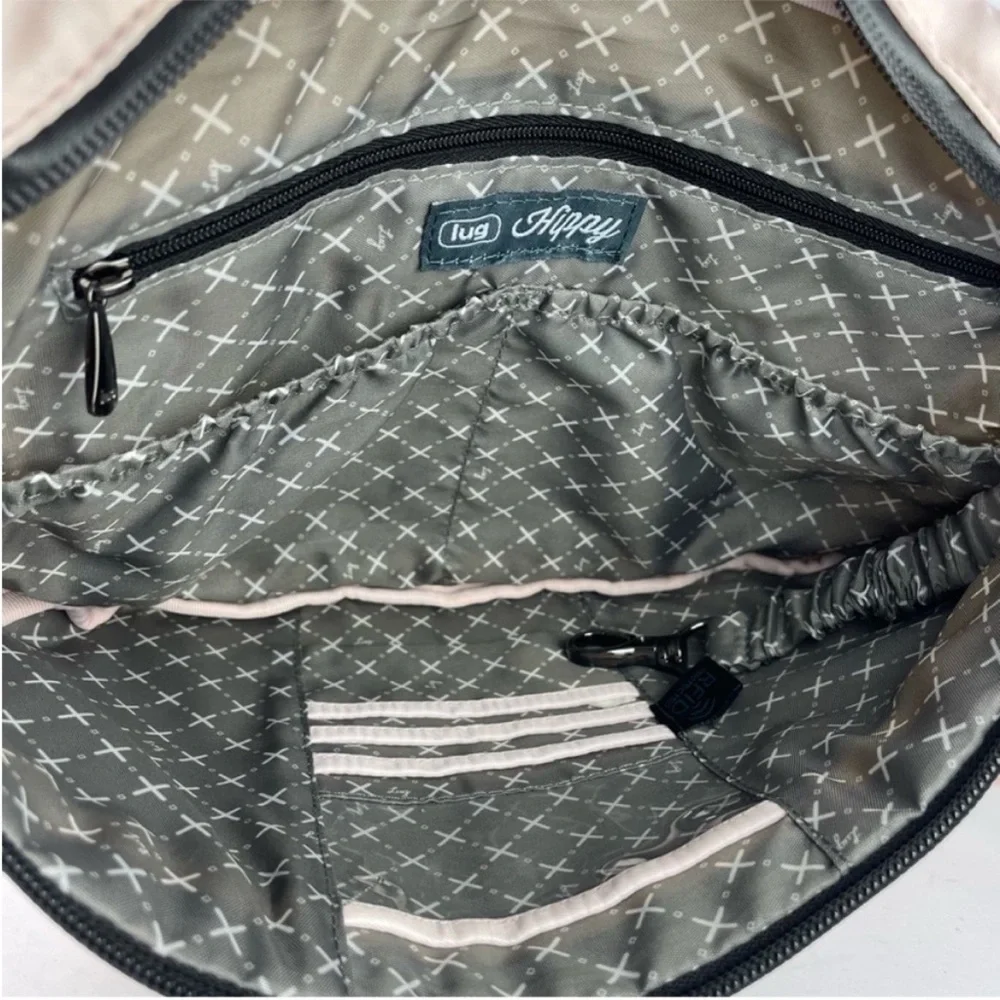 Lug Hippy Powder Pink RFID Crossbody Travel Organizer Purse Bag